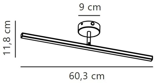 Nordlux LED fürdőszobai tükörvilágítás IP44, 7,2W, 230V, 60 cm, matt króm