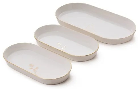 Étkészlet 27 db fehér/arany/porcelán