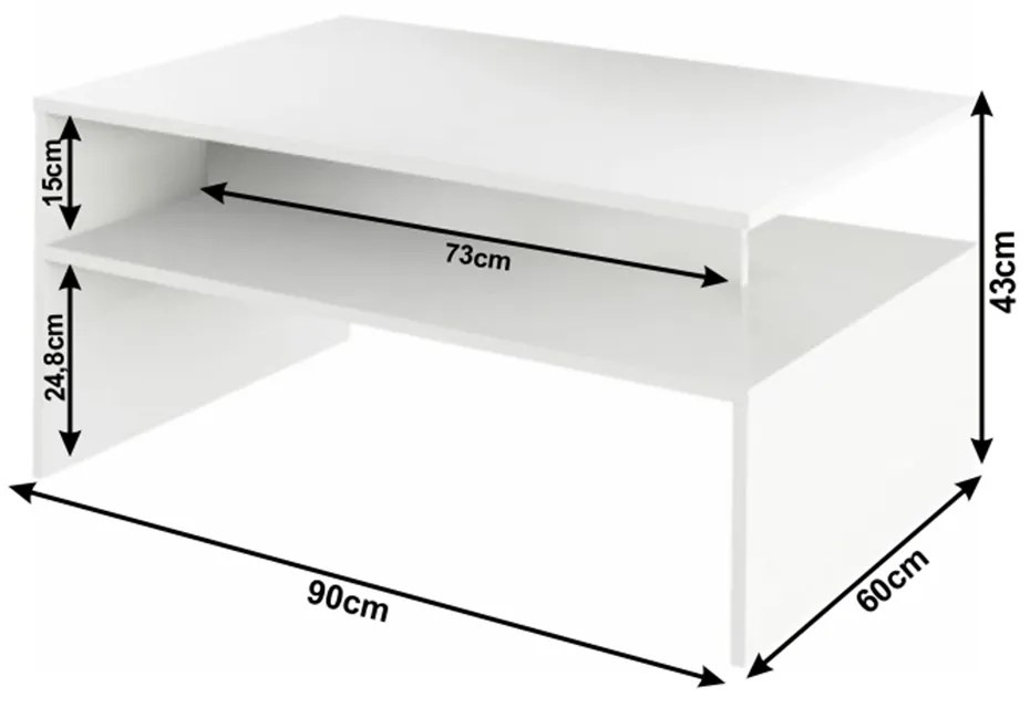 Dohányzóasztal Damoli (fehér). 1002480