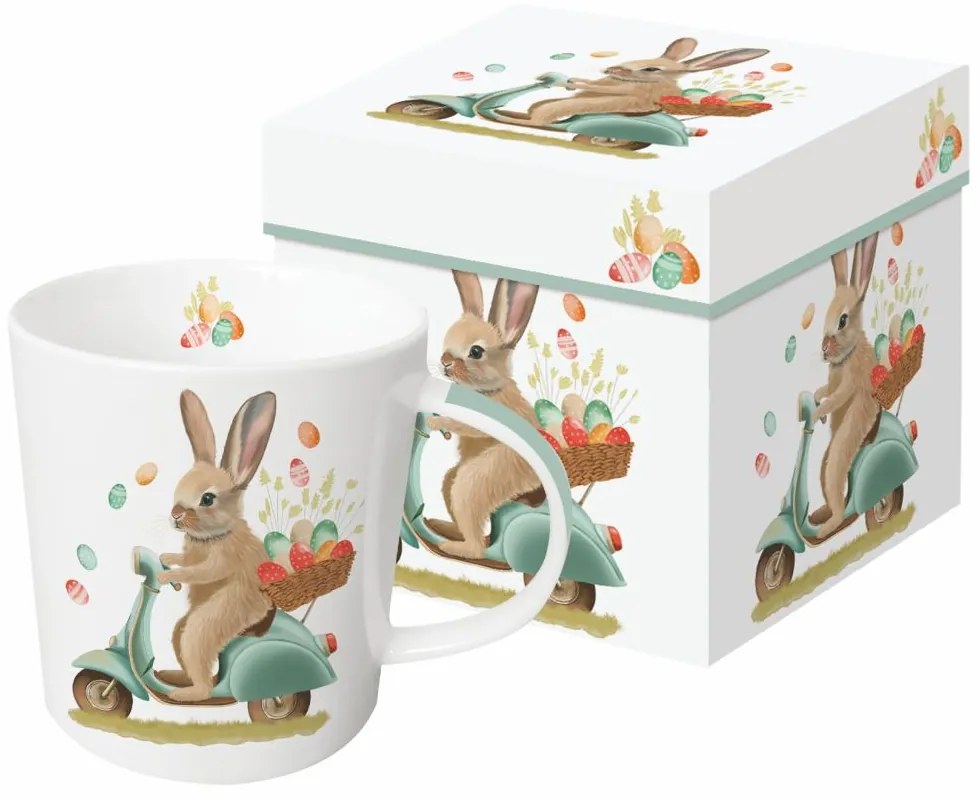 Húsvéti nyuszis porcelán bögre díszdobozban Bunny Dash