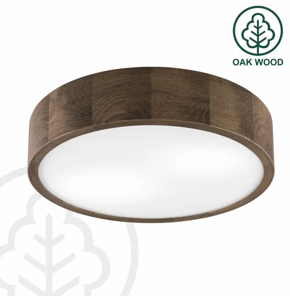 Brilagi - LED mennyezeti lámpa CARVALHO 2xE27/15W/230V tölgy, dió, átm. 37 cm