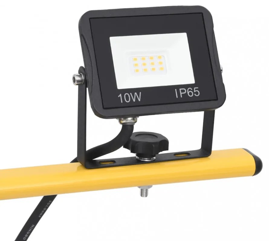 meleg fehér fényű háromlábú LED-es reflektor 2 x 10 W