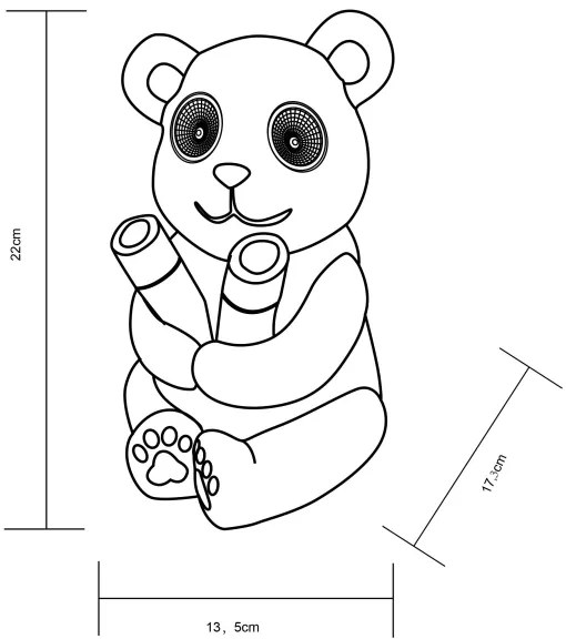 Globo 33876 - LED Napelemes lámpa SOLAR LED/0,12W/3V IP44 panda