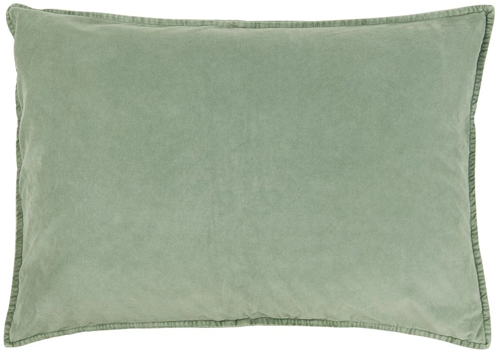 Zöld bársony párnahuzat MISTY JADE 72x52 cm