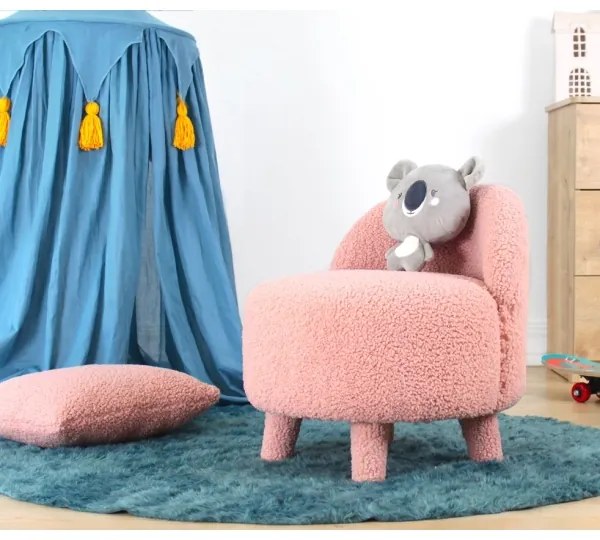 Gyerekfotel PIXI, átm. 46 cm, rózsaszín