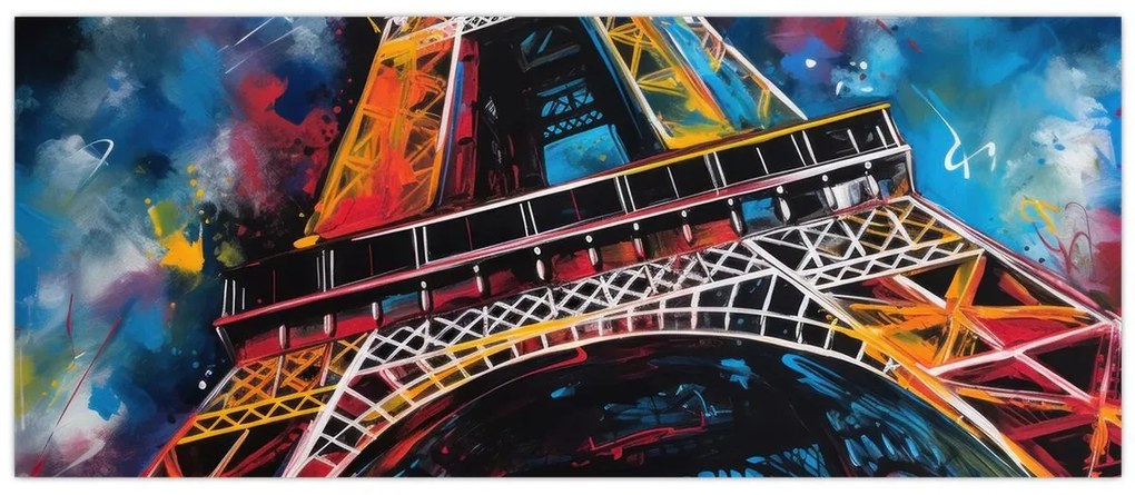 Kép - Az Eiffel-torony festménye II. (120x50 cm)