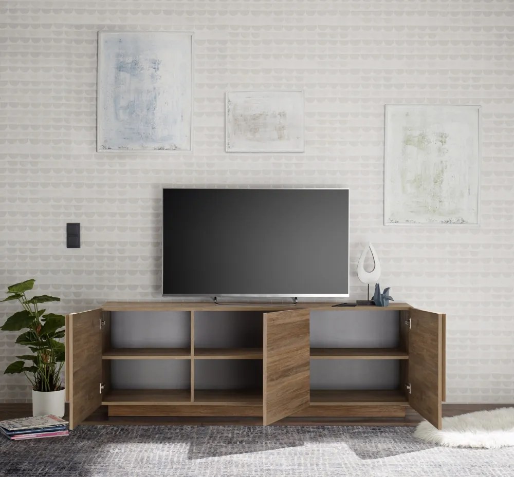 Jupiter 3 ajtós TV állvány mercure tölgy 182 cm