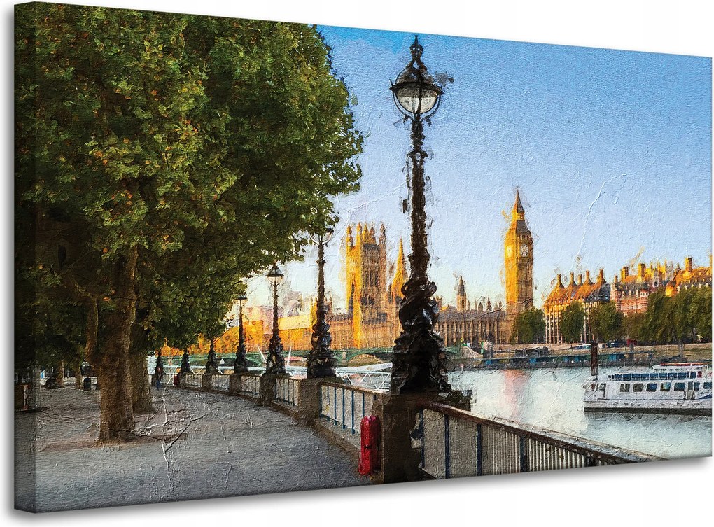 Vászonkép Pasztell London Big Ben 100x60 cm Ajándéknak is tökéletes