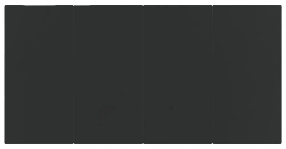 fekete acél és edzett üveg kerti étkezőasztal 160x80x74cm