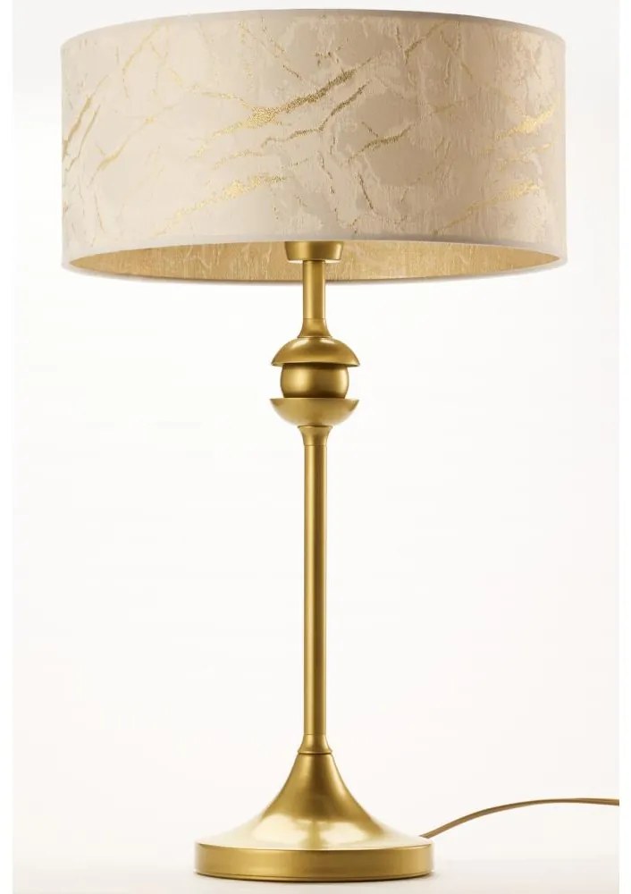 Jupiter 2112 - Asztali lámpa KASZMIR 1xE27/15W/230V fehér/arany/márvány dekor