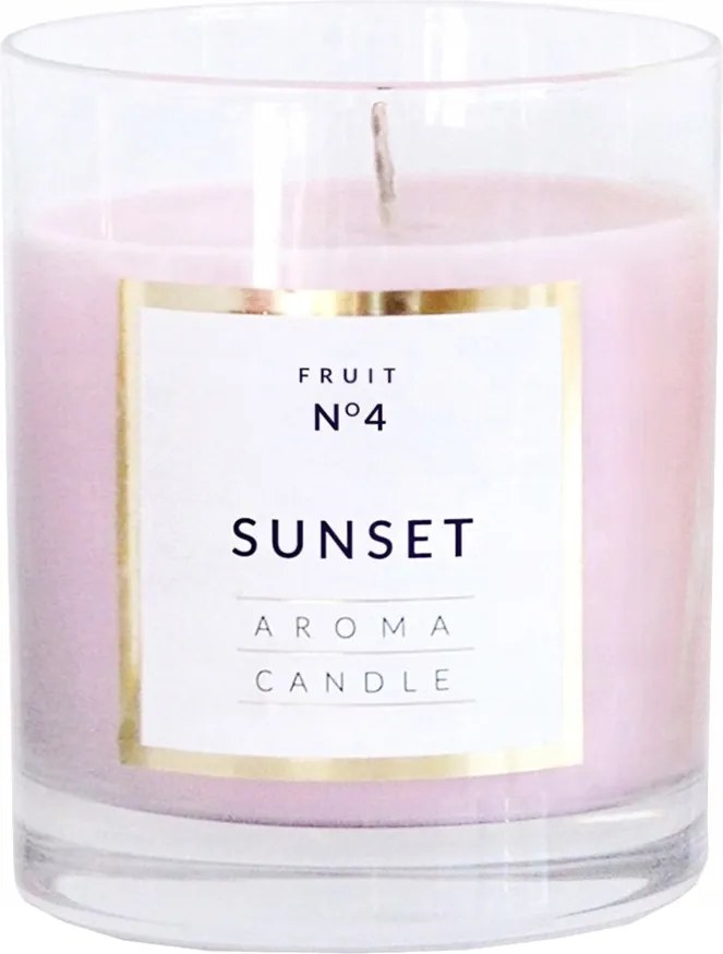 Illatgyertya Üvegben 10x8cm Gyümölcsös Sunset