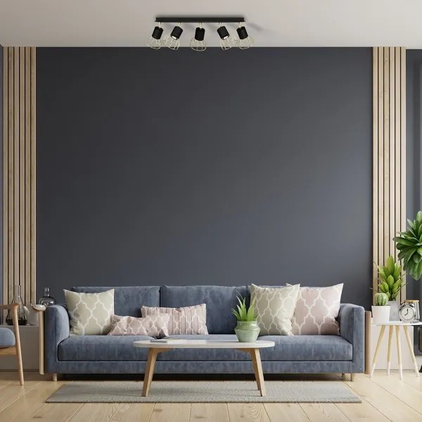 Spotlámpa DANTE 5xGU10/25W/230V fekete/arany