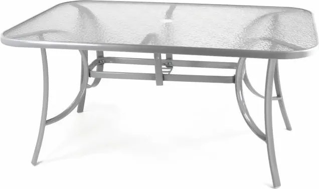 GARTHEN Kerti asztal üveglappal 150 x 97 cm