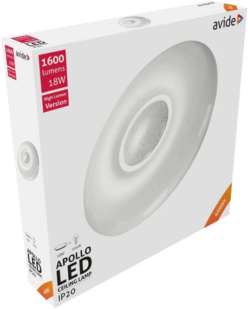 Avide LED Mennyezeti Lámpa Apollo 18W 348*62mm NW 4000K