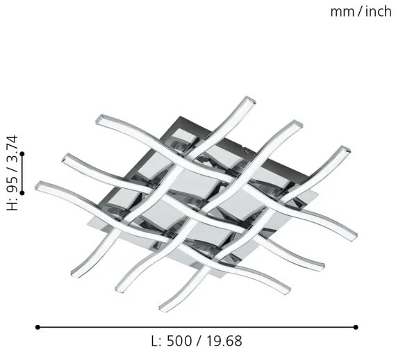 Eglo 95569 - LED Mennyezeti lámpa LASANA 1 LED/36W/230V