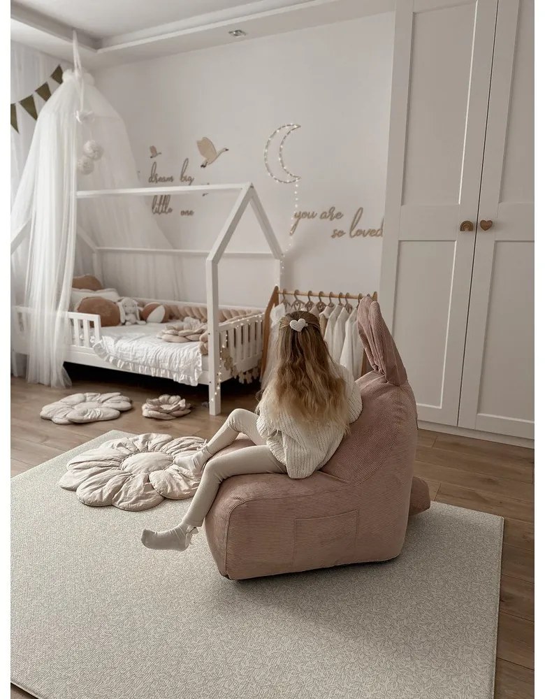 Világos rózsaszín gyerek babzsák Funny Bunny – The Brooklyn Kids