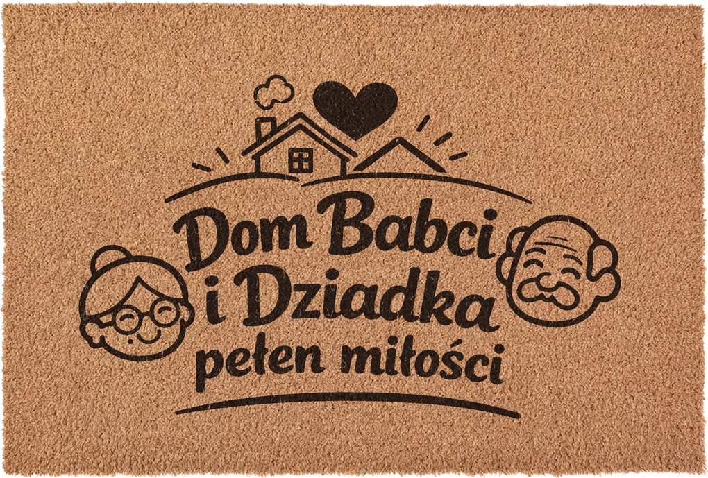 Lábtörlő Nagymama Nagypapa napja Ajándék Kókusz ajtóra 60x40