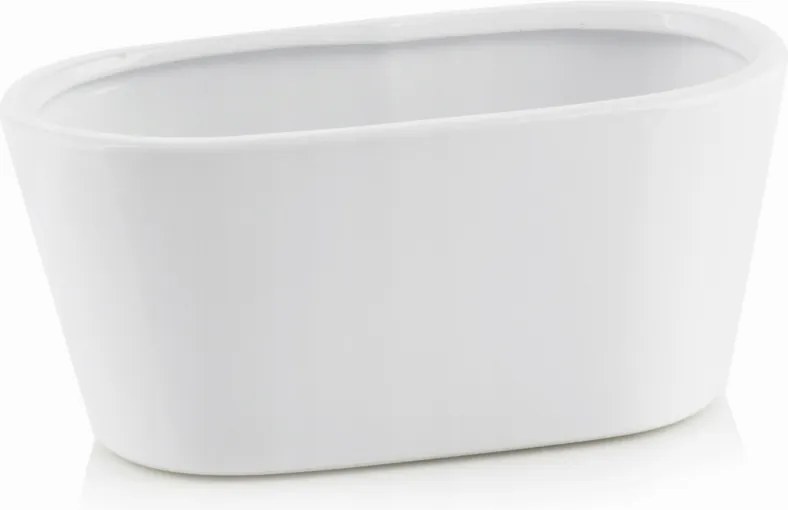 Kerámia Fedél Virágcserép Ereszcsatorna 21cm Fehér