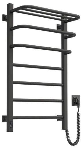 Fürdőszobai elektromos radiátor termosztáttal FORTIS 350W/230V 80,6 cm IP44 fekete jobb