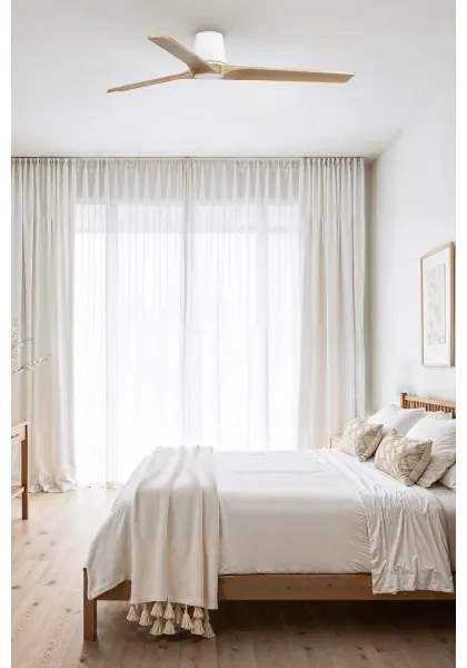 FARO 33838 - HEYWOOD TUB L mennyezeti ventilátor fenyő/fehér, pr. 132 cm + DO