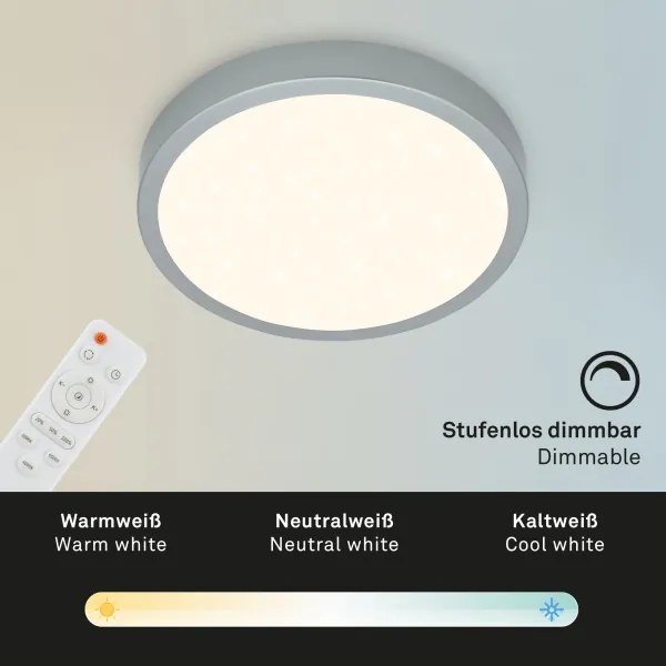 Briloner 3701-014 - LED Dimmelhető mennyezeti lámpa RUNA LED/18W/230V + távirányító