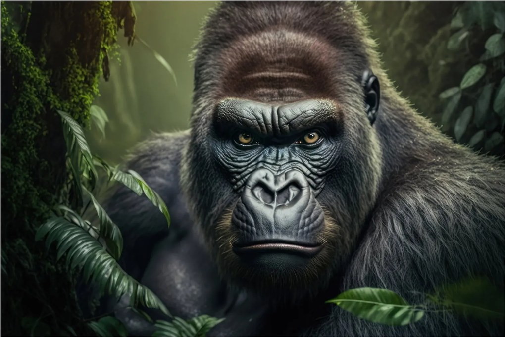 Kép - Egy gorilla portréja (90x60 cm)