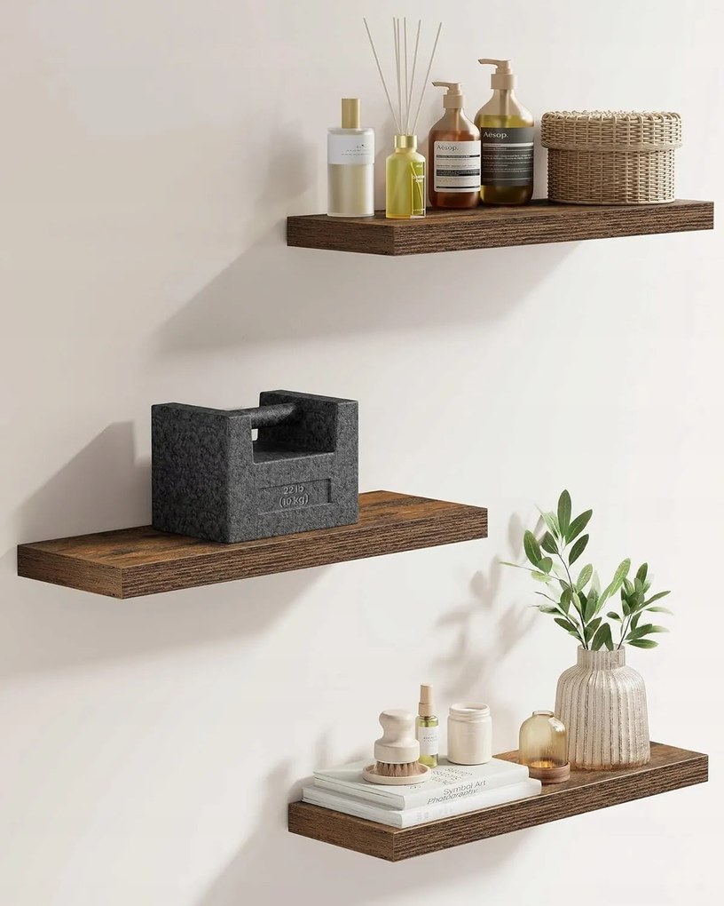 Polc fa Vasagle 60 x 20 cm barna árnyalatok