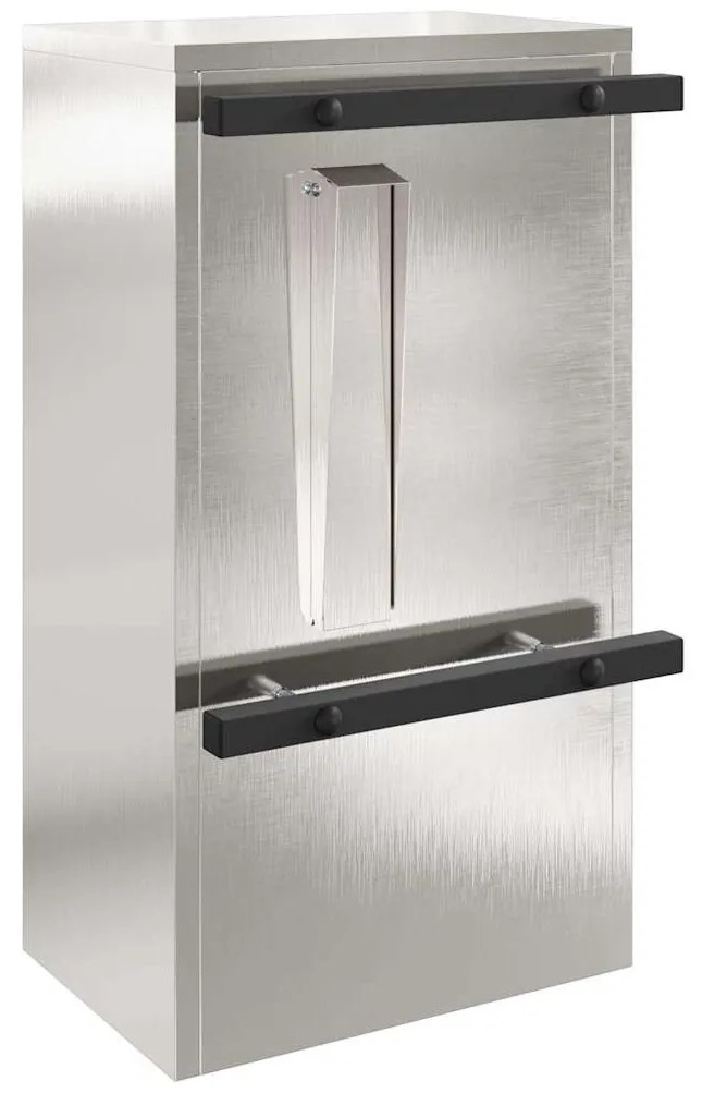 postaláda Fekete 30 x 23 x 55 cm Rozsdamentes acél