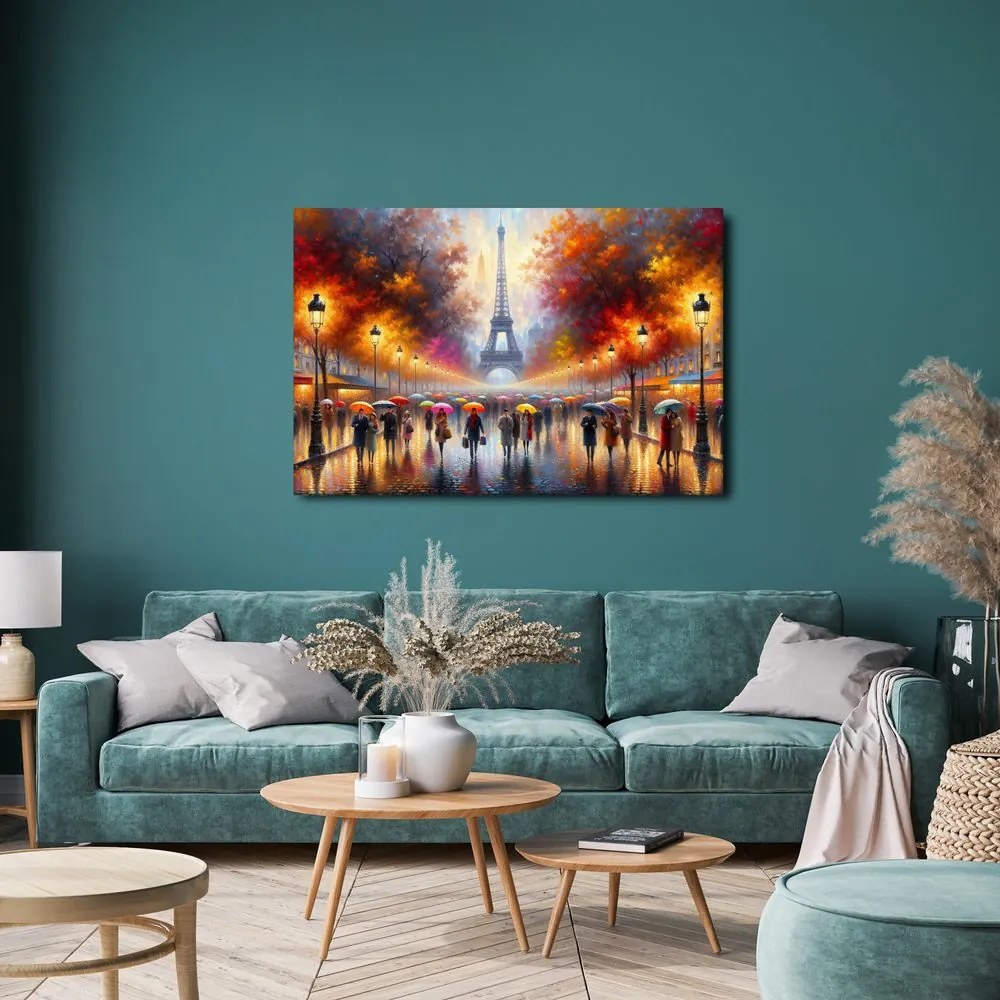 Kép őszi Párizs az Eiffel-toronnyal