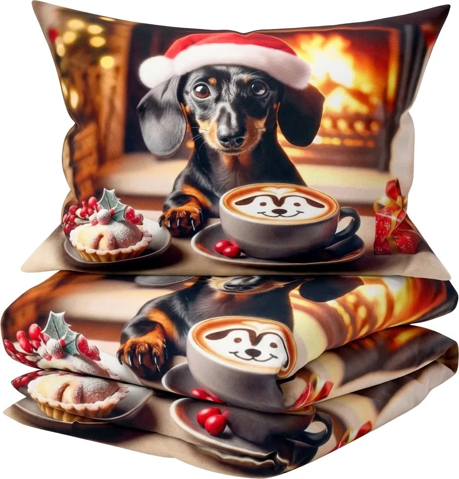 3D mikroszálas flanel ágyneműhuzat WARM WOOFS színes + párnahuzat 40x50 cm ingyenes Ágyneműhuzat mérete: 70 x 90 cm | 140 x 200 cm