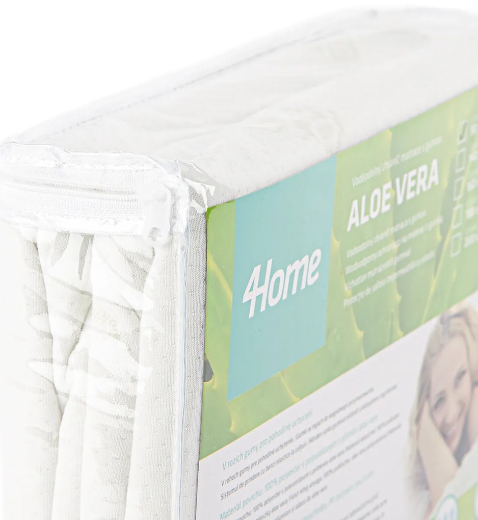 4Home Aloe Vera vízálló körgumis matracvédő, 90 x 200 cm + 30 cm, 90 x 200 cm
