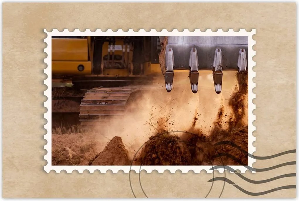 Poszterek 60x40 Kotrógép kanál földdel