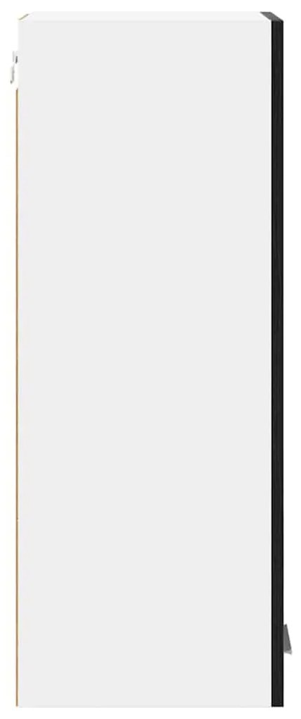 Függő szekrény Riga 2 pcs Fekete tölgy és fehér 30 x 31 x 80 cm