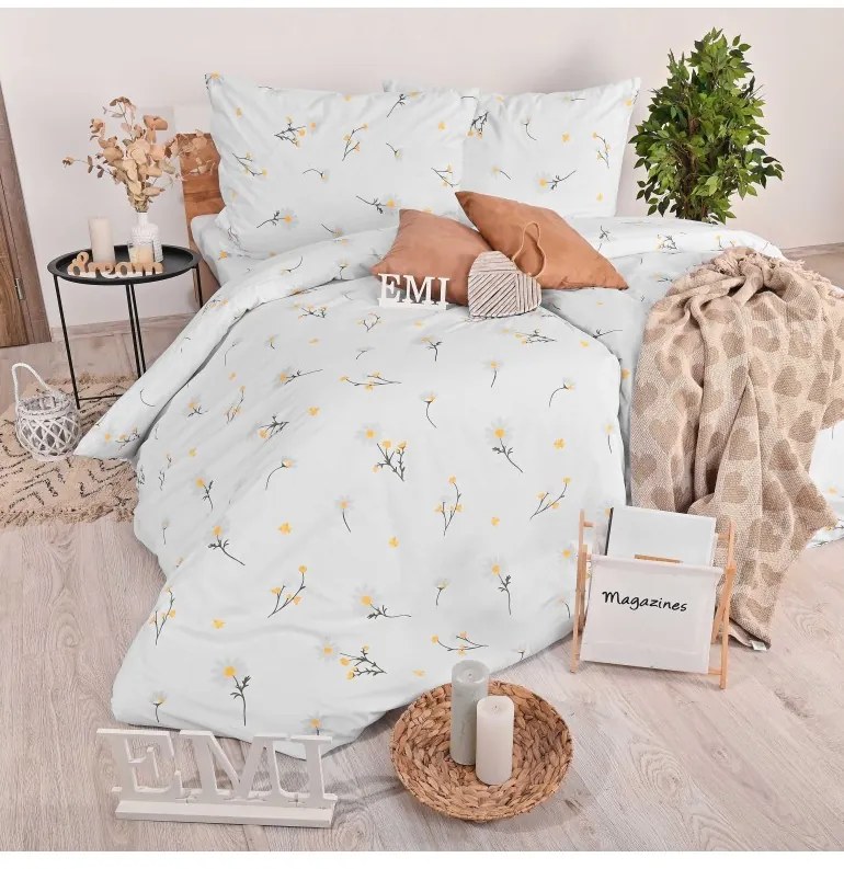 EMI Százszorszép krepp ágyneműhuzat, A standard egyszemélyes ágy szett tartalma: 1x 140x200 + 1x 70x90