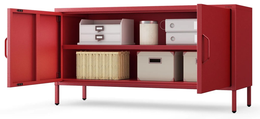 TV-szekrény lábakon ROSA, 1150 x 595 x 400 mm, Modern: piros