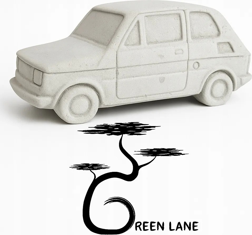 Kis Fiat 126p Építészeti Beton Dekoráció Kültéri 1:14