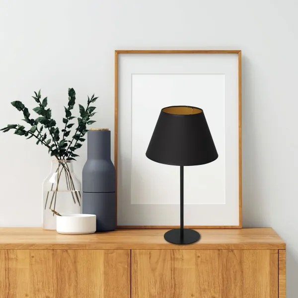 Asztali lámpa ARDEN 1xE27/60W/230V á. 30 cm fekete/arany