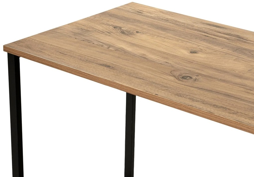 Íróasztal Twin Study Desk - Atlantic Pine, Fekete