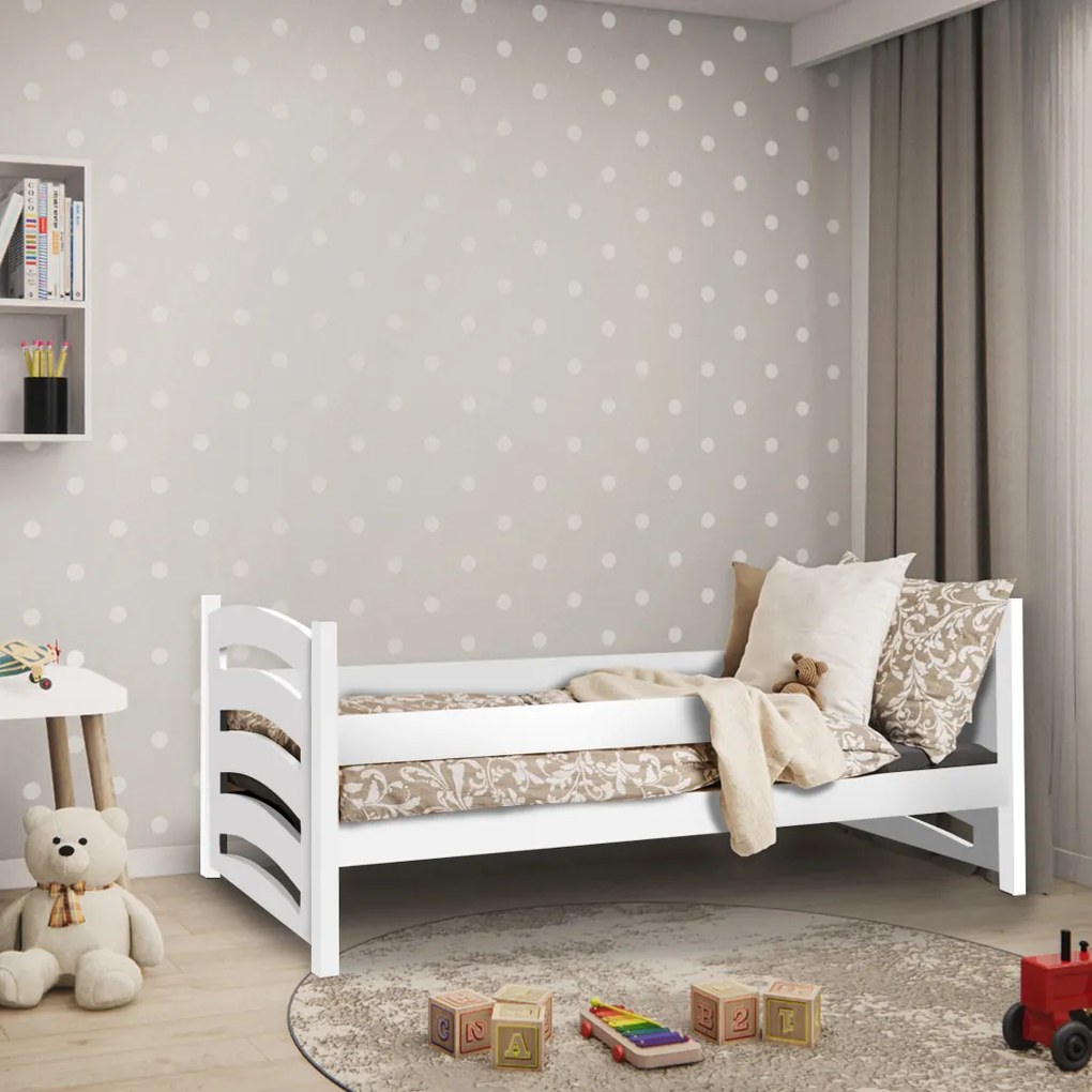 Gyermekágy MELA 80 x 160 cm, fehér Ágyrács: Ágyrács nélkül, Matrac: EASYSOFT 10 cm matrac