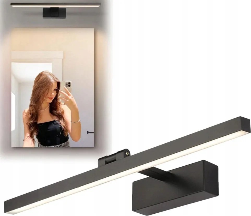 Fürdőszobai Fali Lámpa Led Tükör Kép Szekrény 60cm 18W Állítható