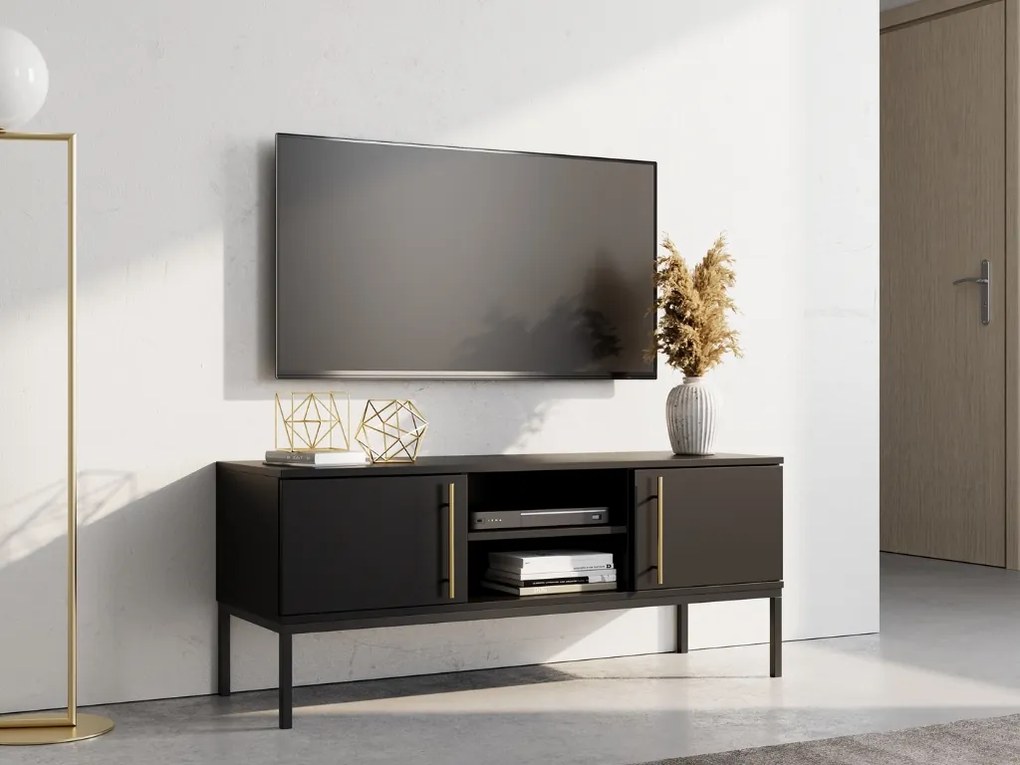 TV asztal LANZZI 120x40 cm, fekete