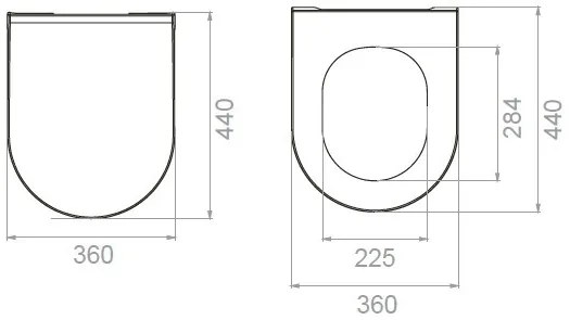 CeraStyle CITY SLIM WC ülőke - MATT FEKETE - duroplast - lecsapódásgátlós - könnyen levehető