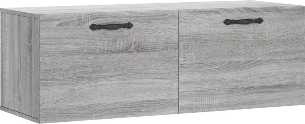 vidaXL szürke sonoma színű szerelt fa faliszekrény 100 x 36,5 x 35 cm