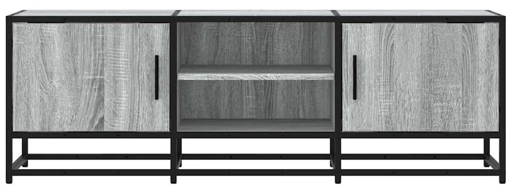 szürke sonoma színű szerelt fa és fém TV-szekrény 120x35x41 cm