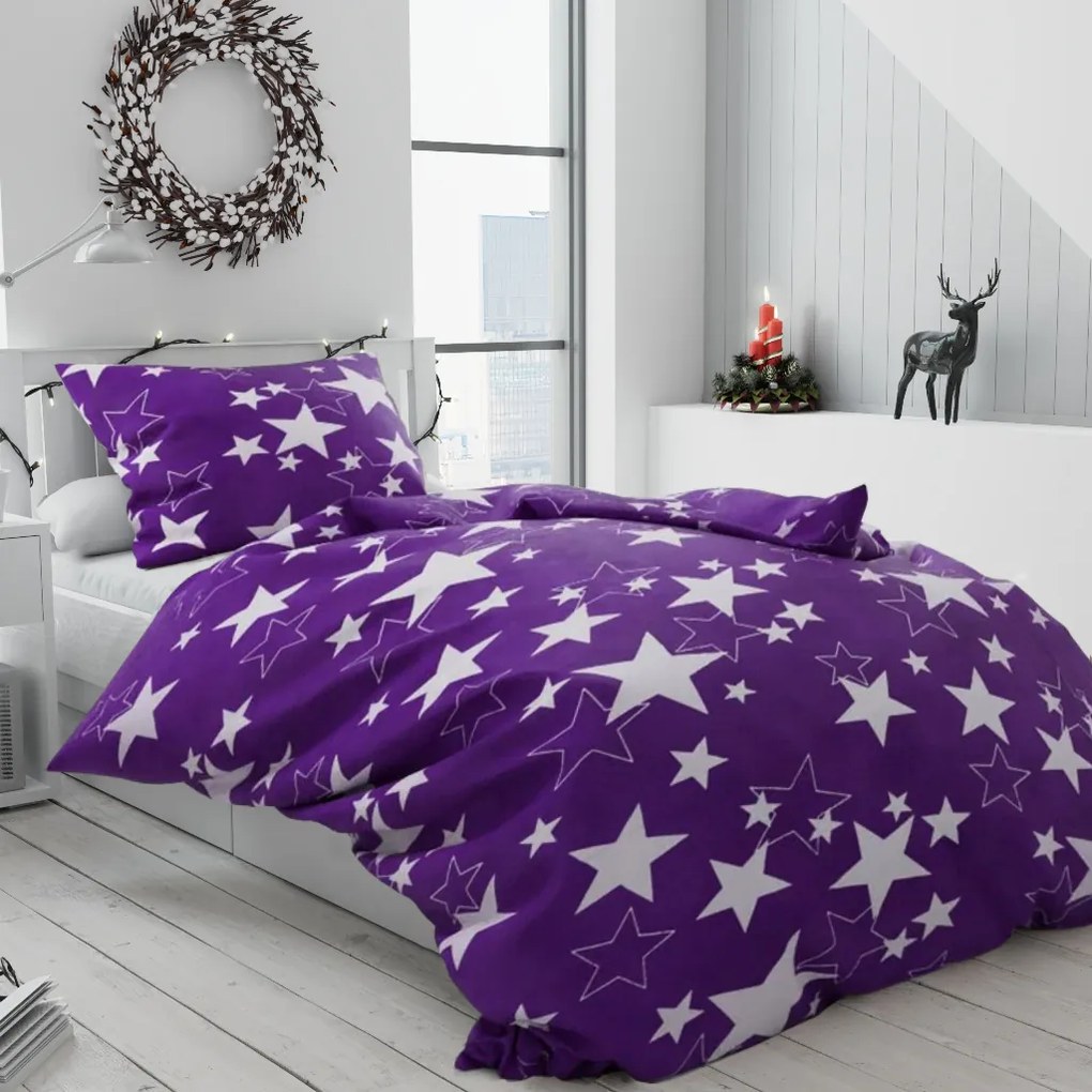 Star lila krepp ágyneműhuzat