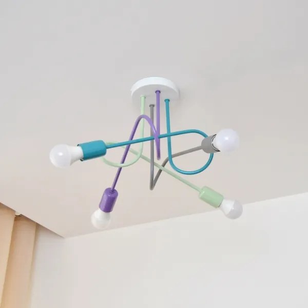 LED mennyezeti lámpa OXFORD 4xE27/10W/230V