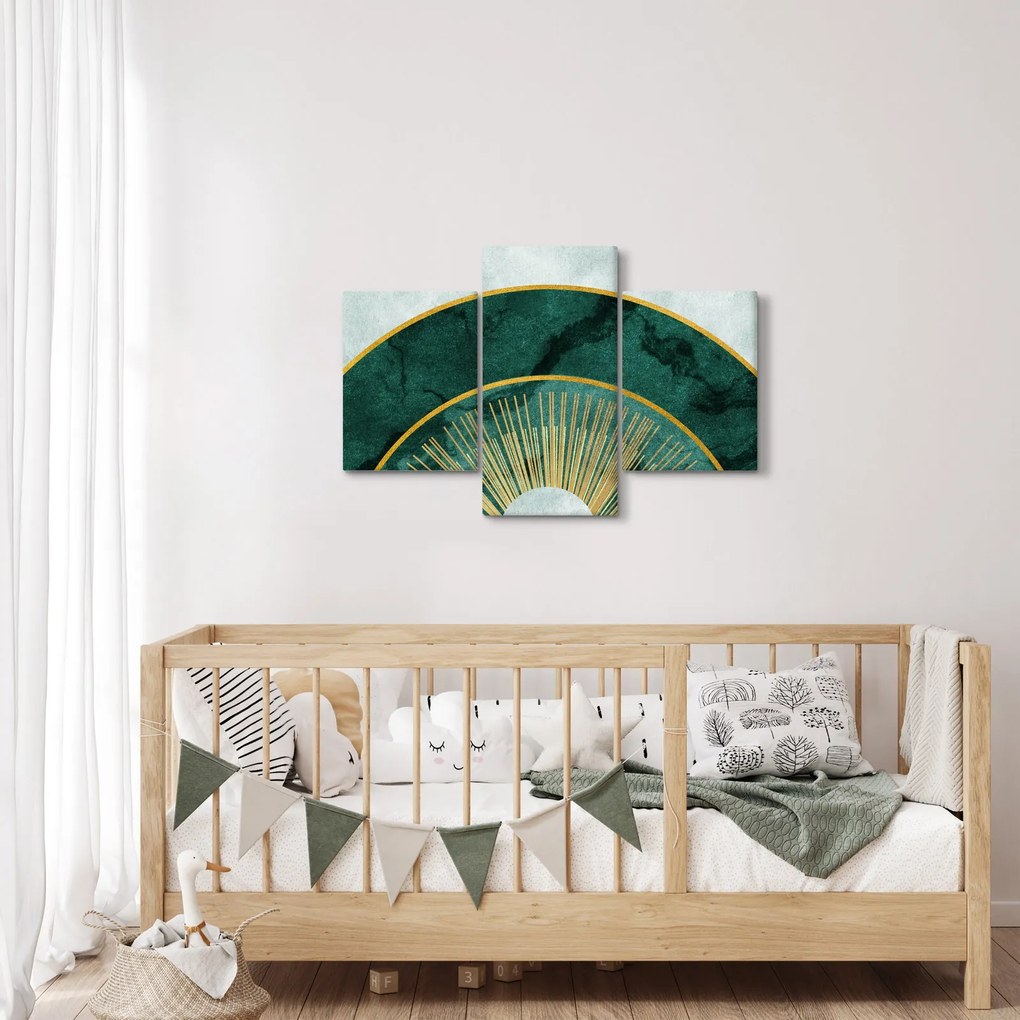 Kép - Arany textúrájú formák (90x60 cm)