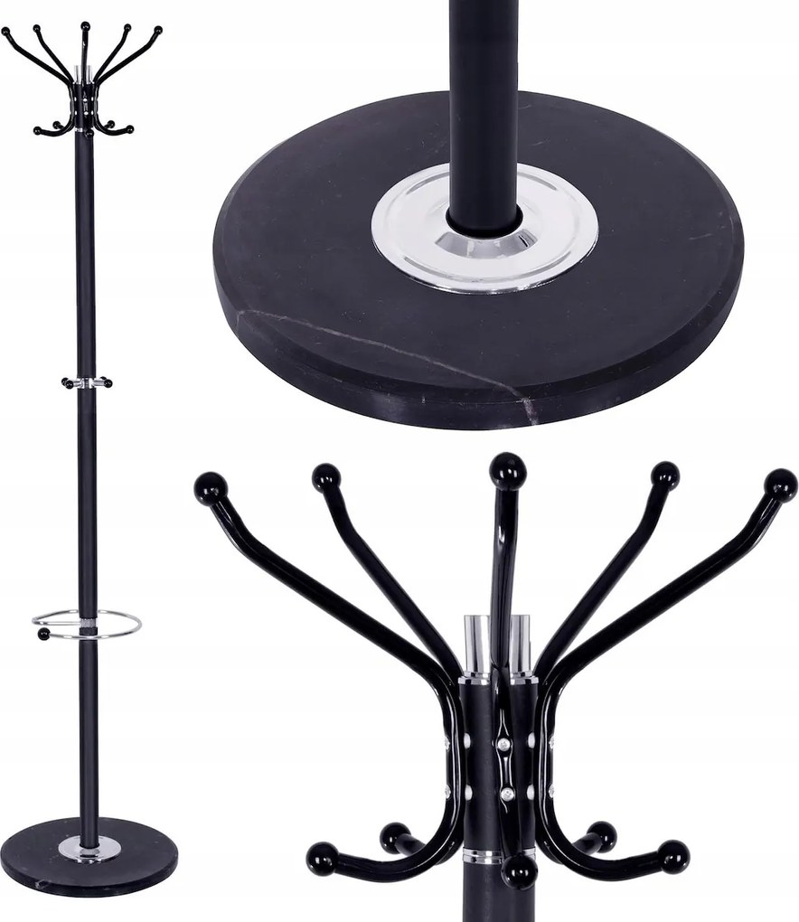 Álló ruhaakasztó, fekete márvány