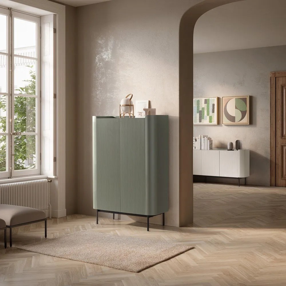 Krémszínű komód 200x80x40 cm Willa – MOME