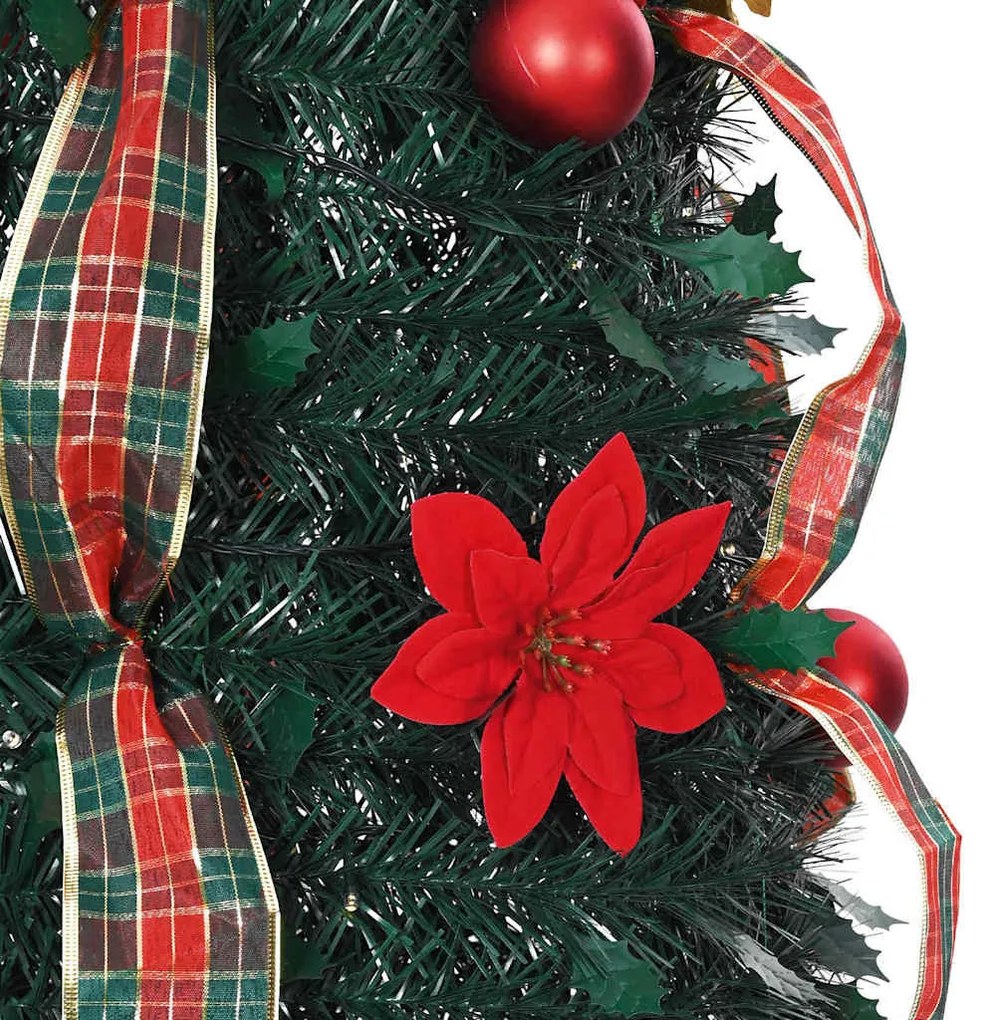 Mű karácsonyfa 200 LED-del állvánnyal Zöld 210 cm PVC